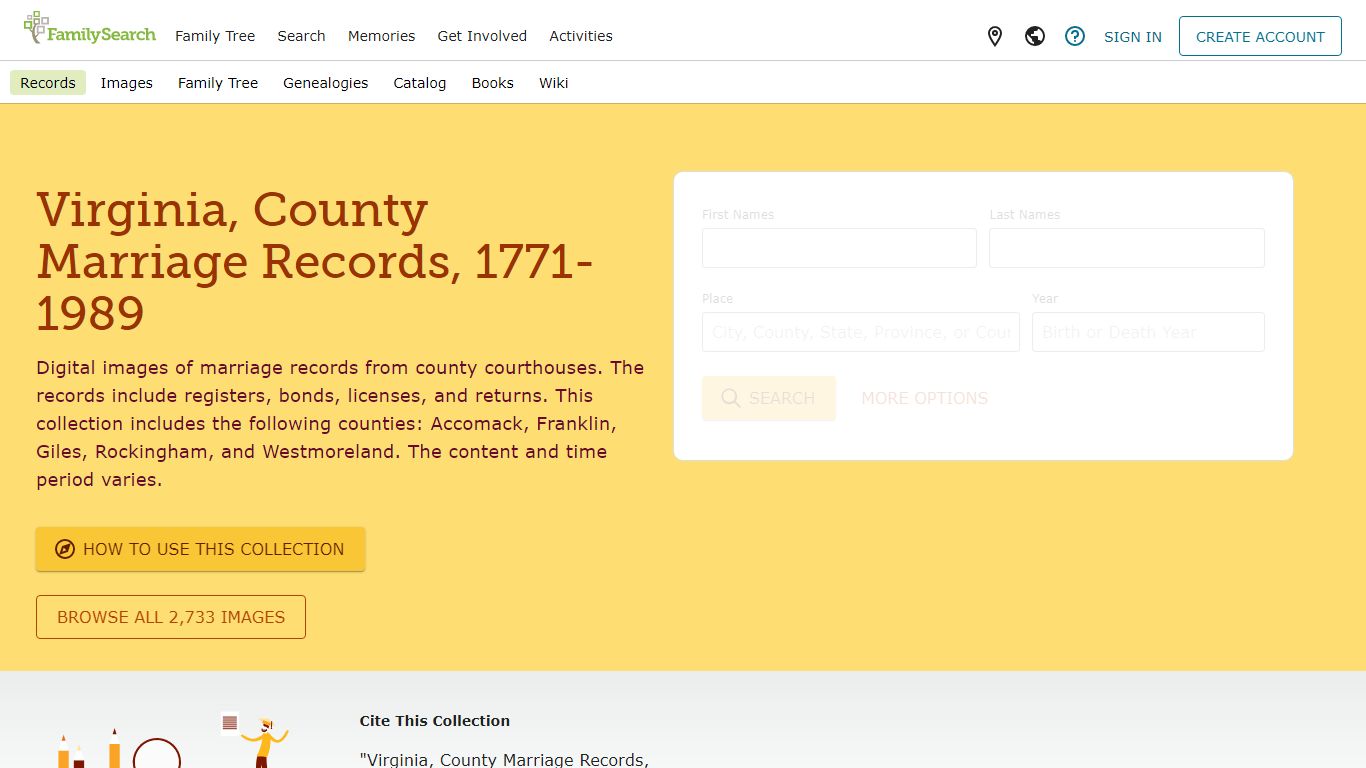 Virginia, County Marriage Records, 1771-1989 • FamilySearch