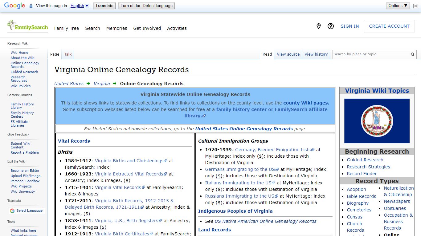 Virginia Online Genealogy Records • FamilySearch